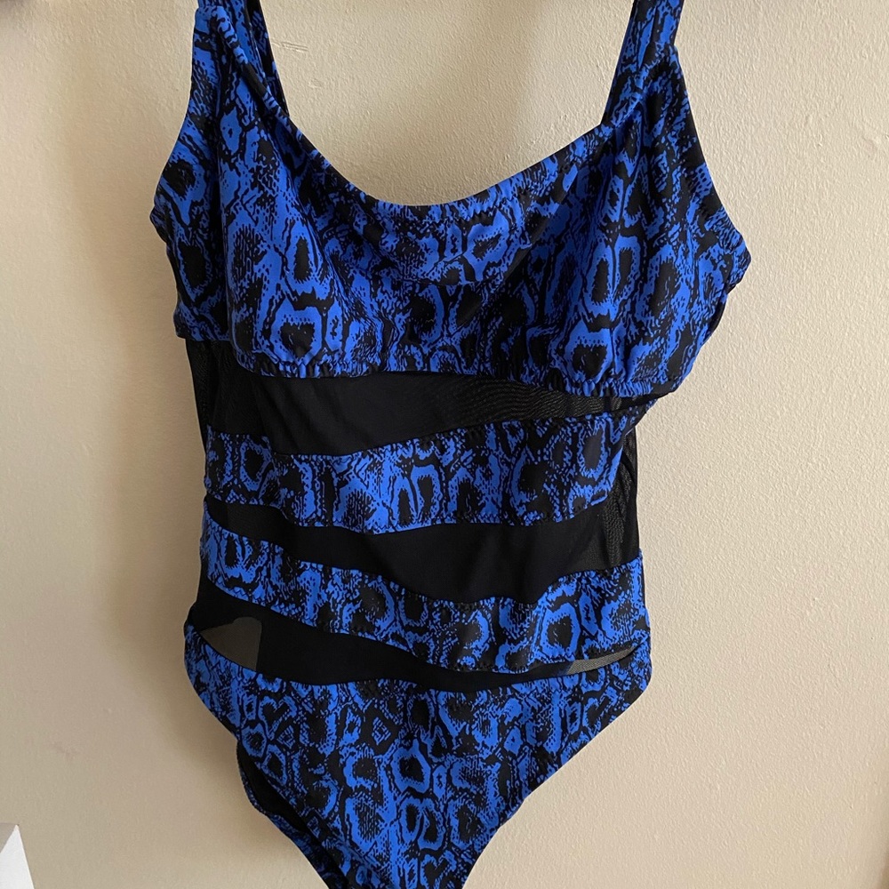One piece target bathing suit